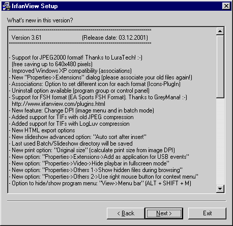 Ifranview install panel #2